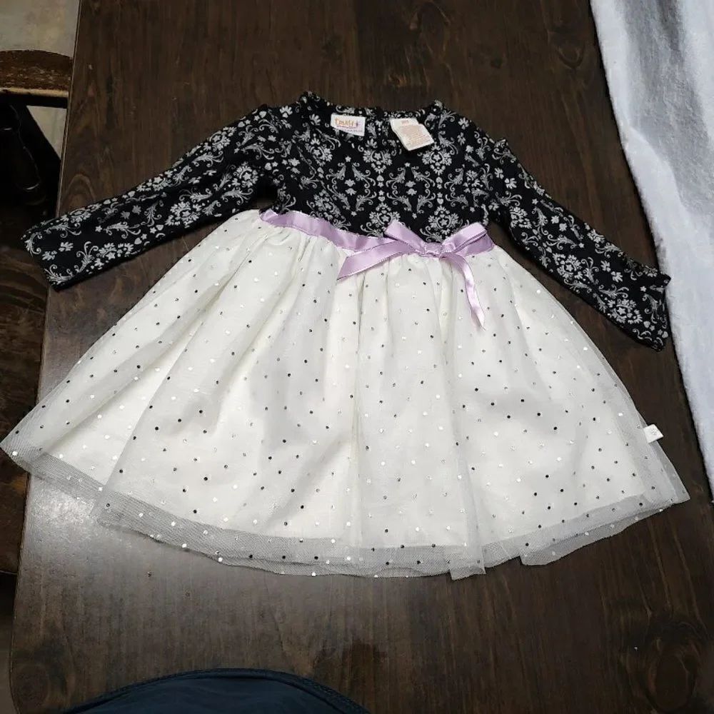 New Truly Scrumptious Heide Klum Black White Dress Size Girl's 18 Months